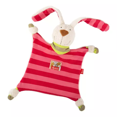 Bild des Artikels sigikid Schnuffeltuch Hase pink gestreift, 26 x 26 x 8 cm 