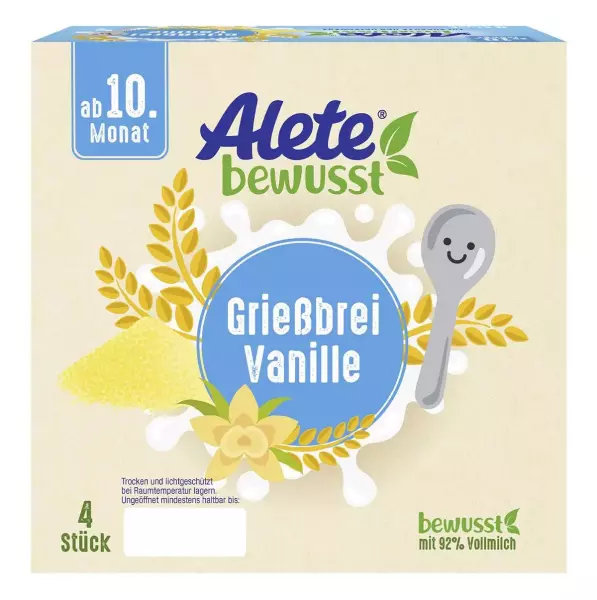 Bild 1 des Artikels Alete Griessbrei Vanille, 6x 4x100g Becher 