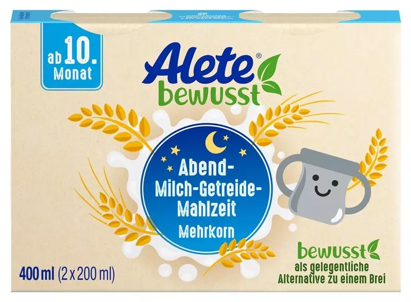 Bild 1 des Artikels Alete Abend-Milch-Getreide-Mahlzeit Mehrkorn, 6x 2x200ml  