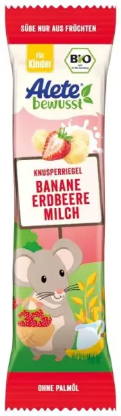 Bild 1 des Artikels Alete Bio Knusperriegel Banane-Erdbeer-Milch, 25 x 25g 