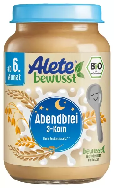 Bild 1 des Artikels Alete Bio Gläschen - Abendbrei 3-Korn, 6 x 190g 
