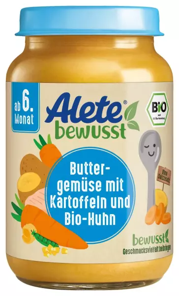 Bild 1 des Artikels Alete Bio Gläschen  - Buttergemüse mit Kartoffeln und Hühnchen, 6 x 190g   