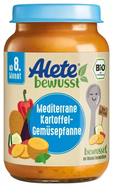 Bild 1 des Artikels Alete Bio Gläschen - Mediterrane Kartoffel-Gemüsepfanne, 6 x 220g 