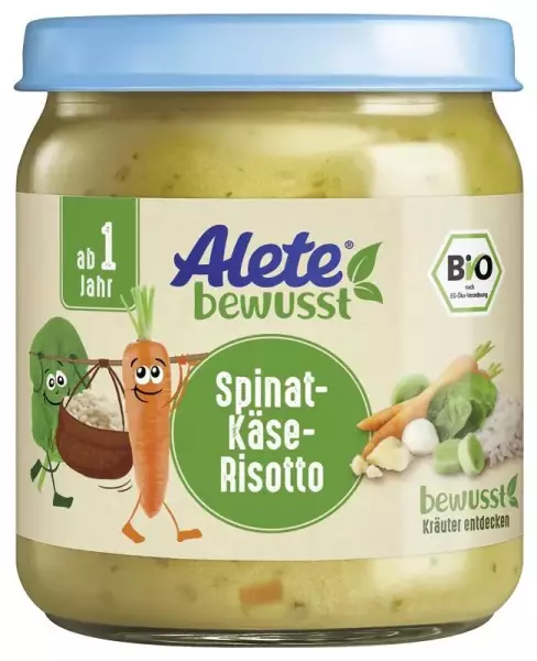 Bild 1 des Artikels Alete Bio Gläschen - Spinat-Käse-Risotto, 6 x 250g 