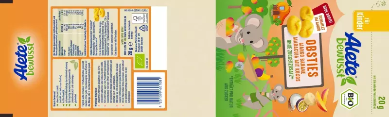 Bild 2 des Artikels Alete Obsties Mango-Banane-Maracuja mit Kokos, 12 x 20g 