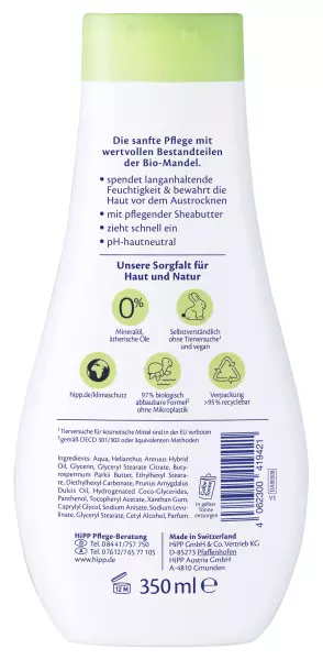 Bild 2 des Artikels Hipp Milk-Lotion Sensitiv  
