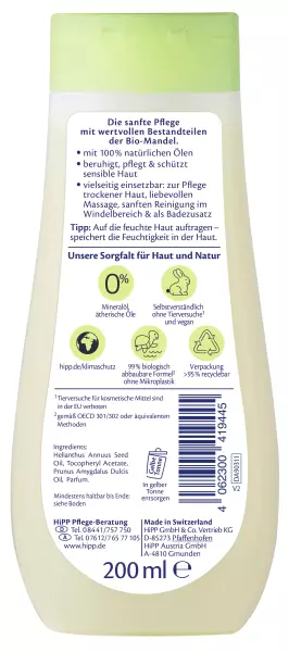 Bild 2 des Artikels HIPP Babysanft Pflege-Öl 200ml  