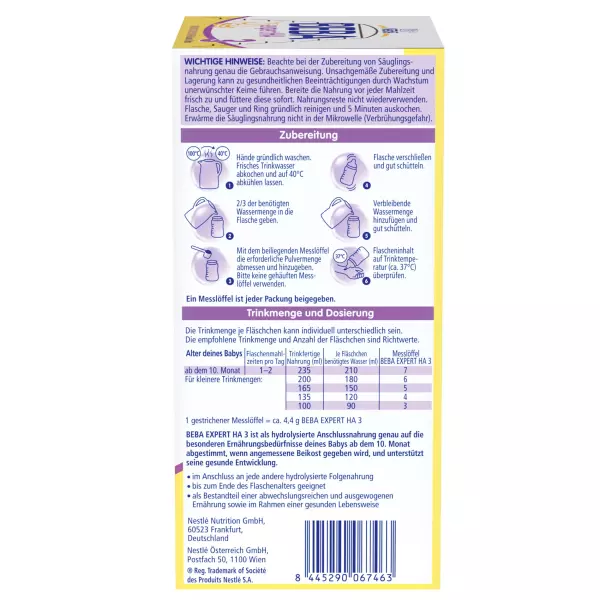 Bild 4 des Artikels Nestle Beba EXPERT HA 3  6 Dosen a 550g