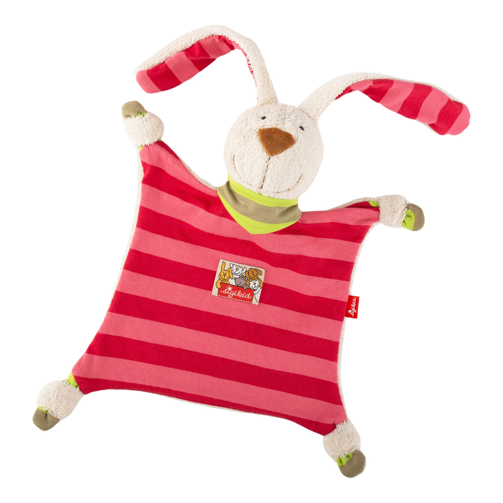 Bild 1 des Artikels sigikid Schnuffeltuch Hase pink gestreift, 26 x 26 x 8 cm 