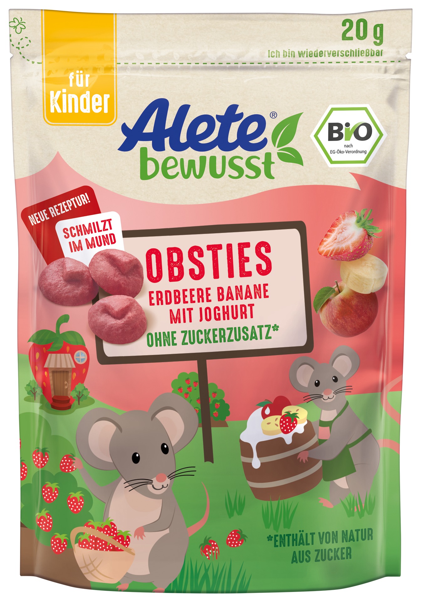 Bild 1 des Artikels Alete Obsties Erdbeer Banane Joghurt, 12 x 20g 