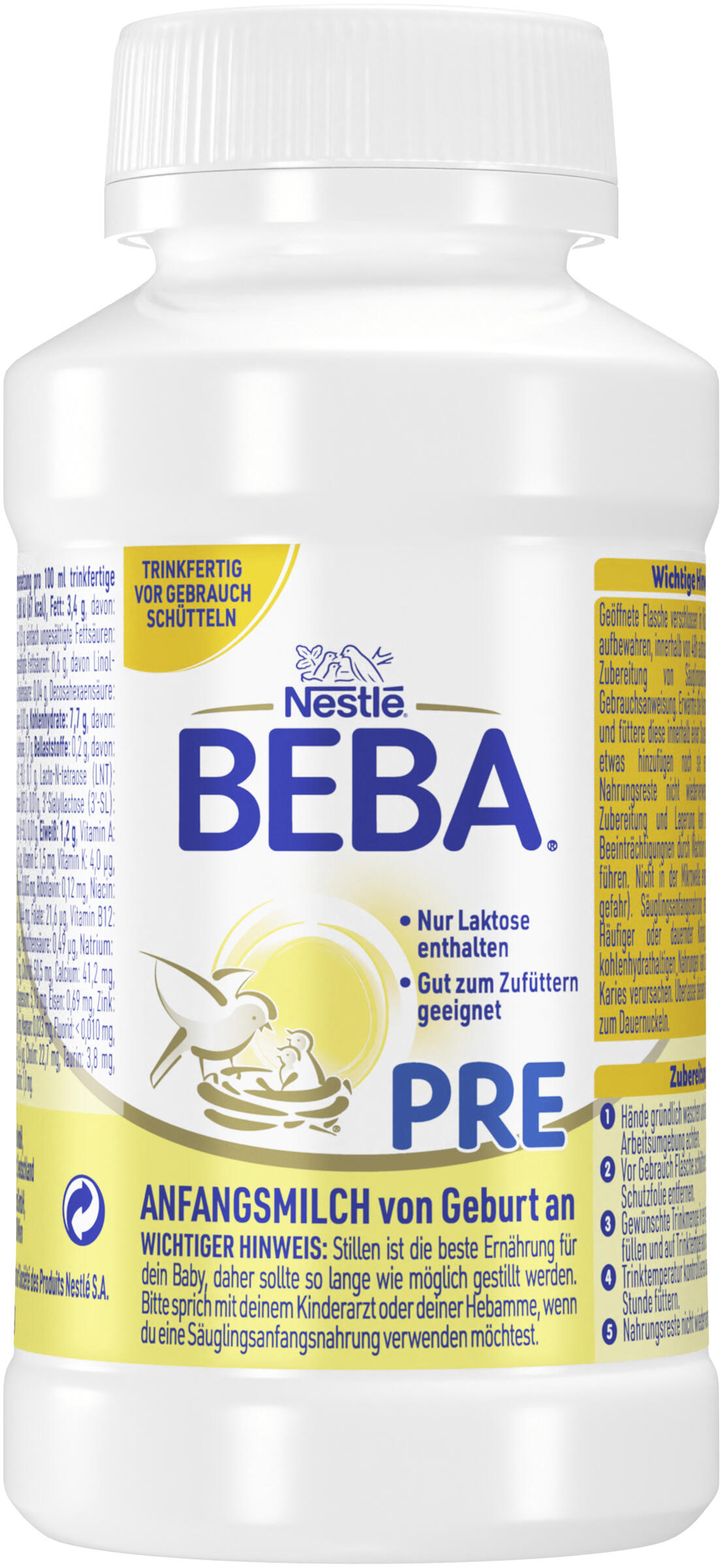 Bild 1 des Artikels Beba PRE trinkfertig - 12x200ml Flasche 