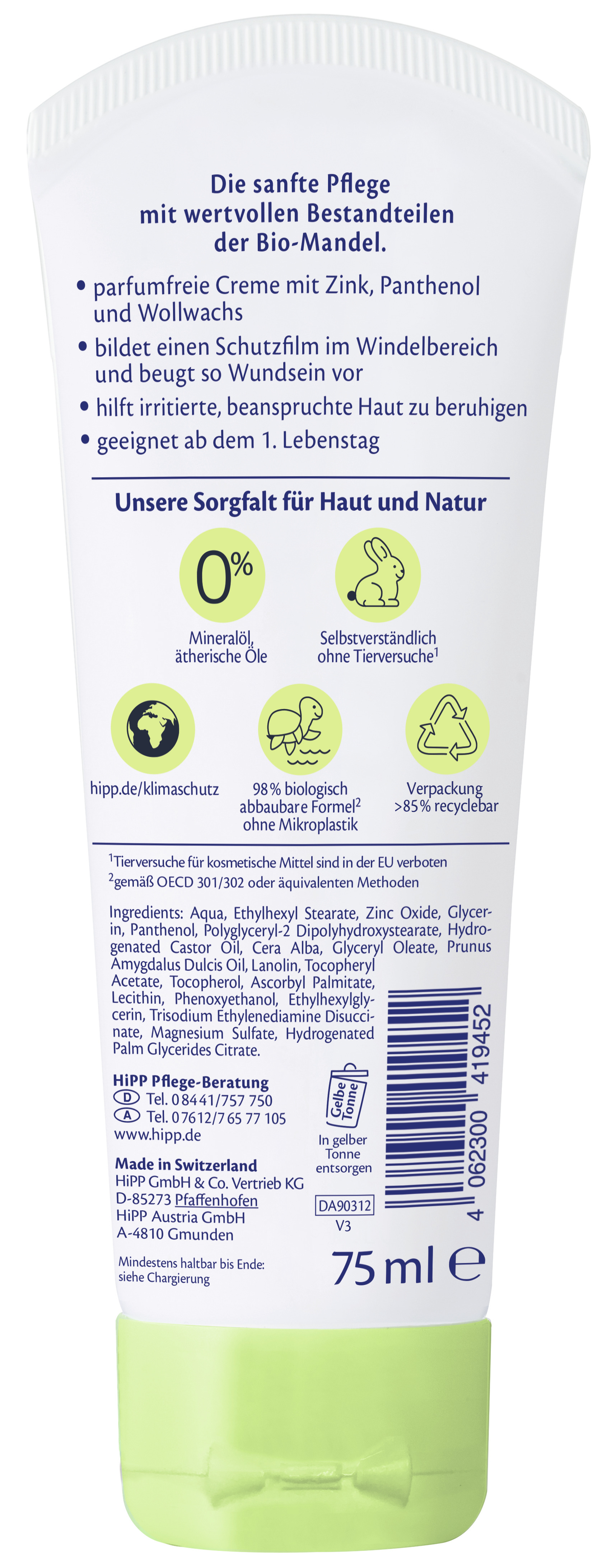 Bild 2 des Artikels HIPP Babysanft Wundschutz Sensitiv 75ml 