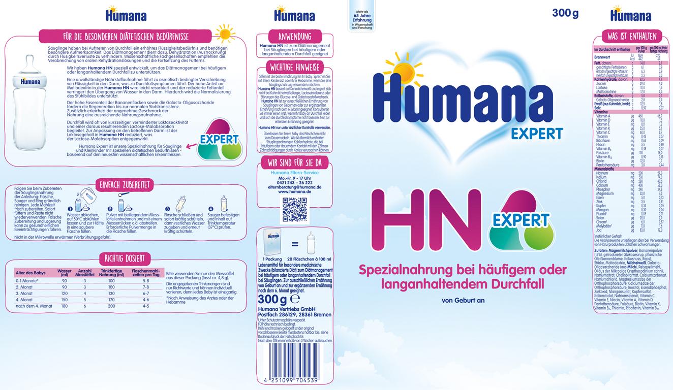 Bild 2 des Artikels Humana HN Expert, 300g - Sonderpreis MHD - haltbar bis 15.10.2025 
