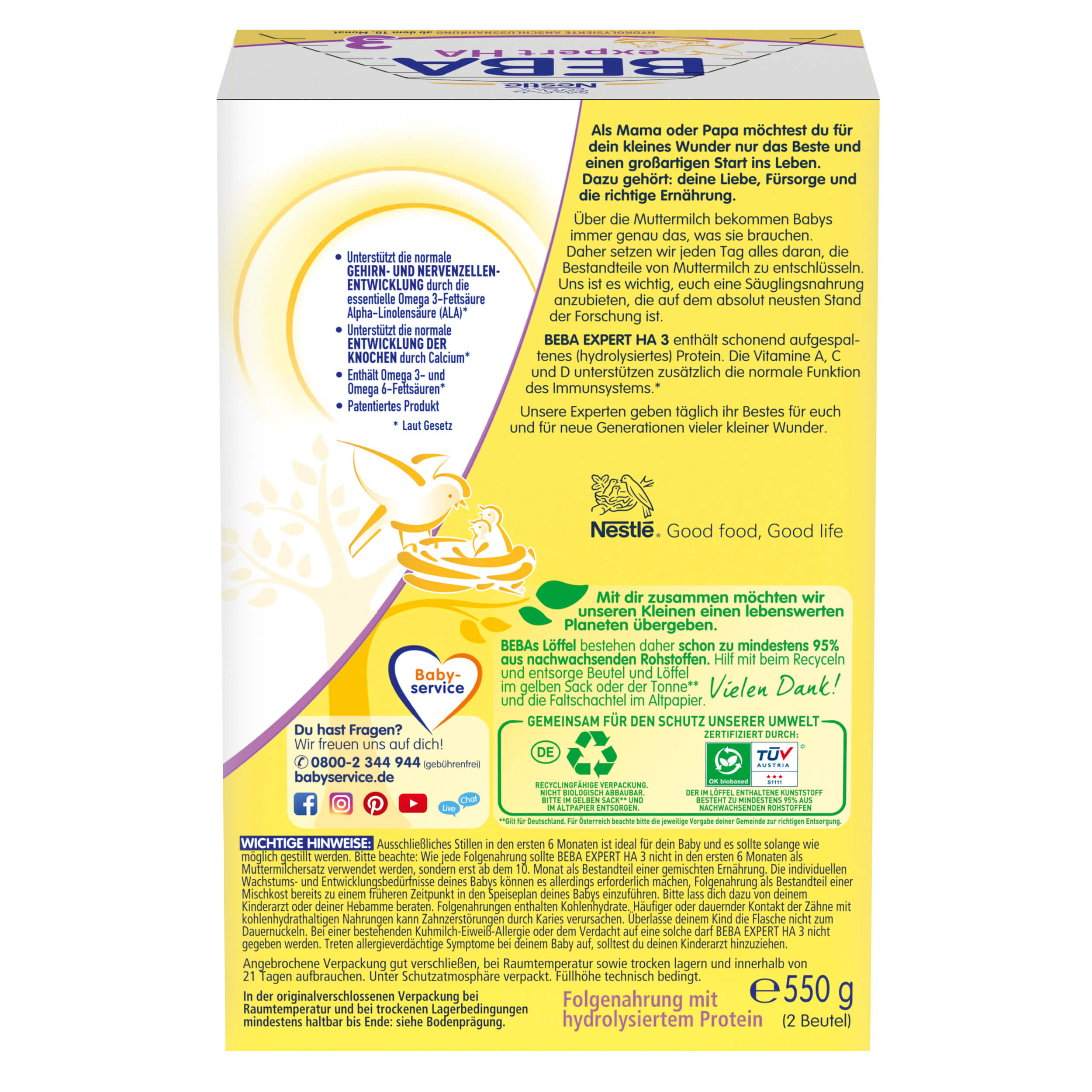 Bild 2 des Artikels Nestle Beba EXPERT HA 3  Dose a 550g