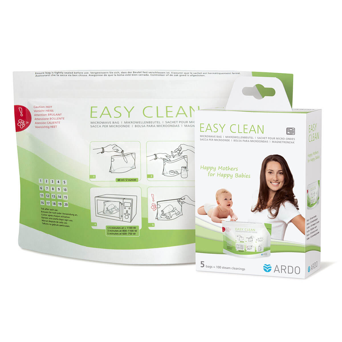 Bild 7 des Artikels ARDO Easy Clean Mikrowellenbeutel 5 Stück  
